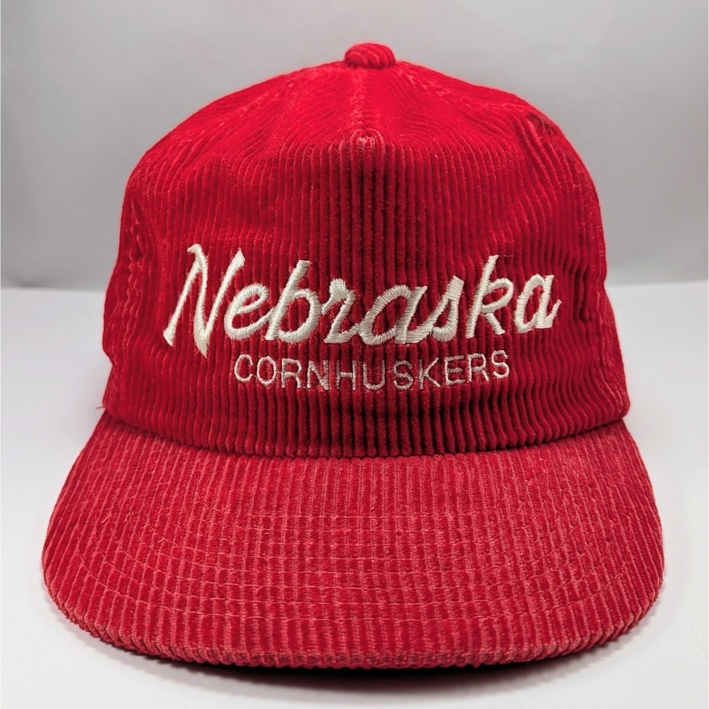 Vintage Sports Specialties Nebraska Cornhuskers Corduroy Snapback 80s Hat Script